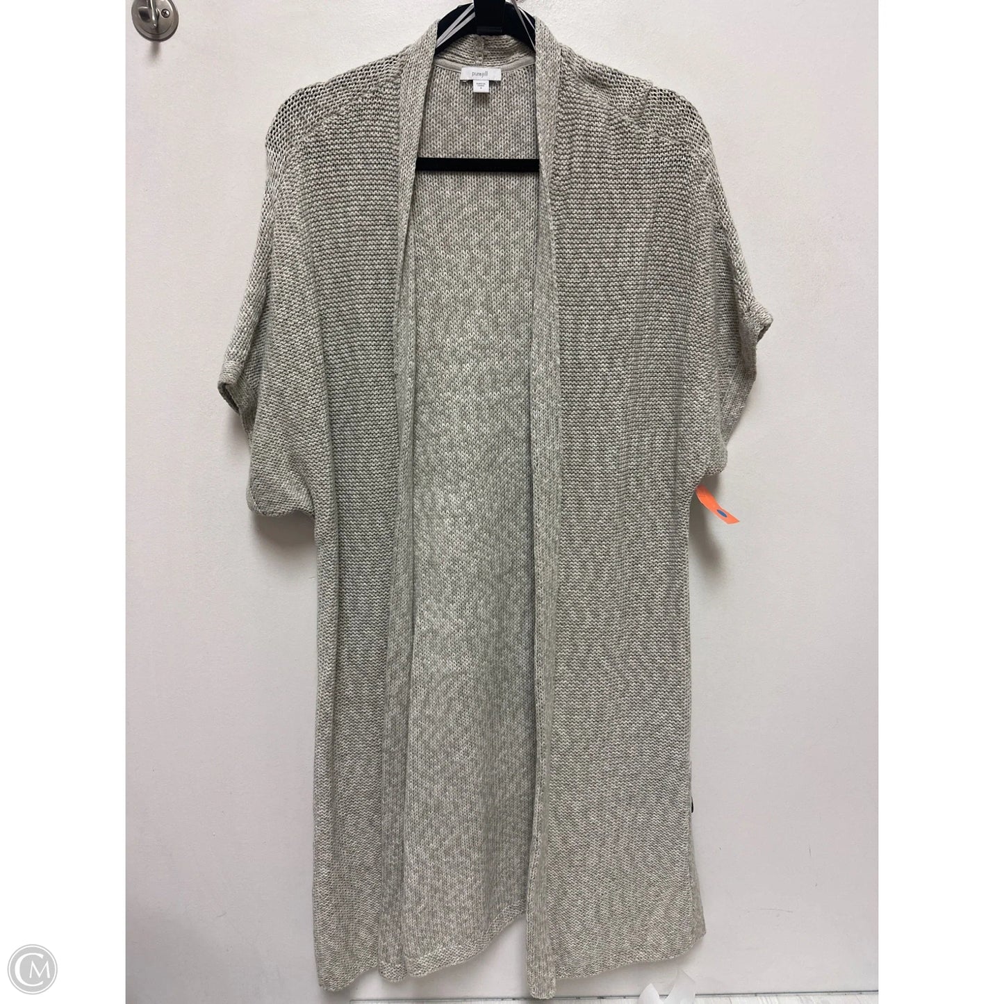 Sweater Cardigan By Pure Jill In Grey, Size: S