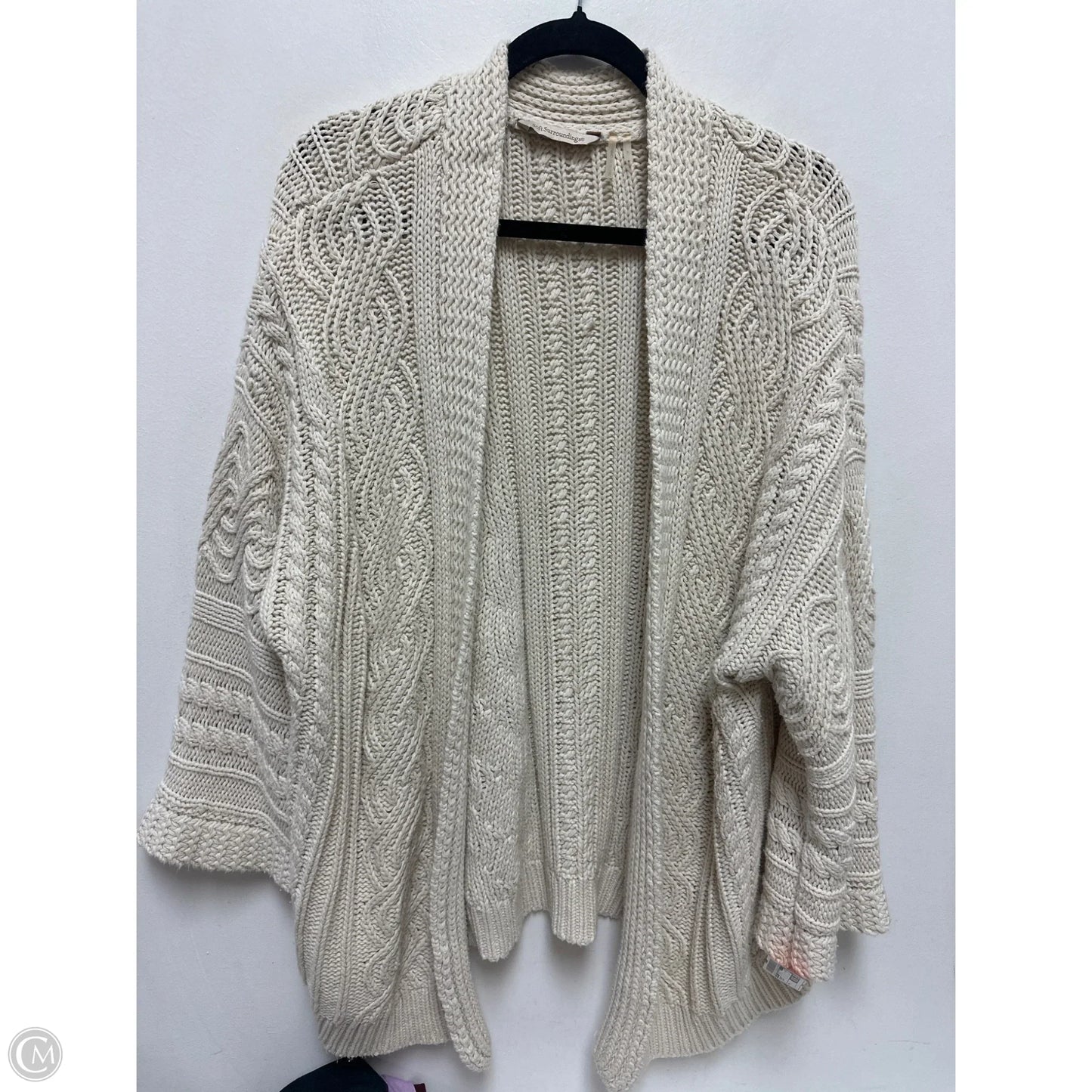 Sweater Cardigan By Soft Surroundings In Cream, Size: L