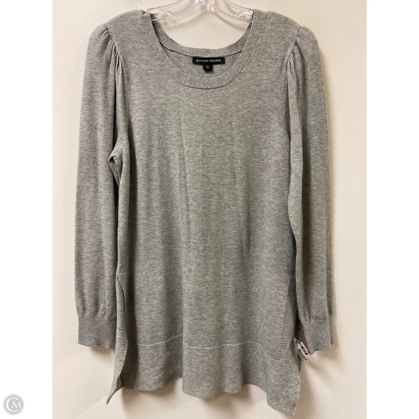 Tunic Long Sleeve By Boston Proper In Grey, Size: L