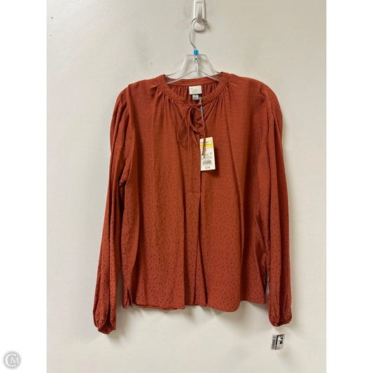 Top Long Sleeve By A New Day In Orange, Size: S