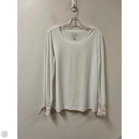 Top Long Sleeve By Susan Graver In White, Size: M
