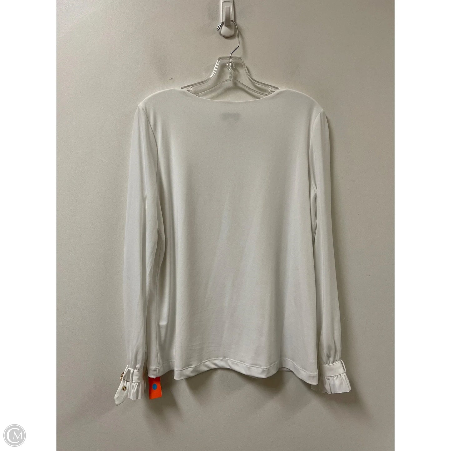 Top Long Sleeve By Susan Graver In White, Size: M