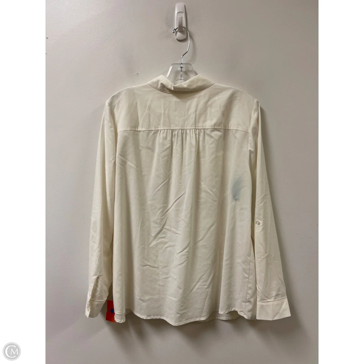 Blouse Long Sleeve By Chicos In White, Size: L