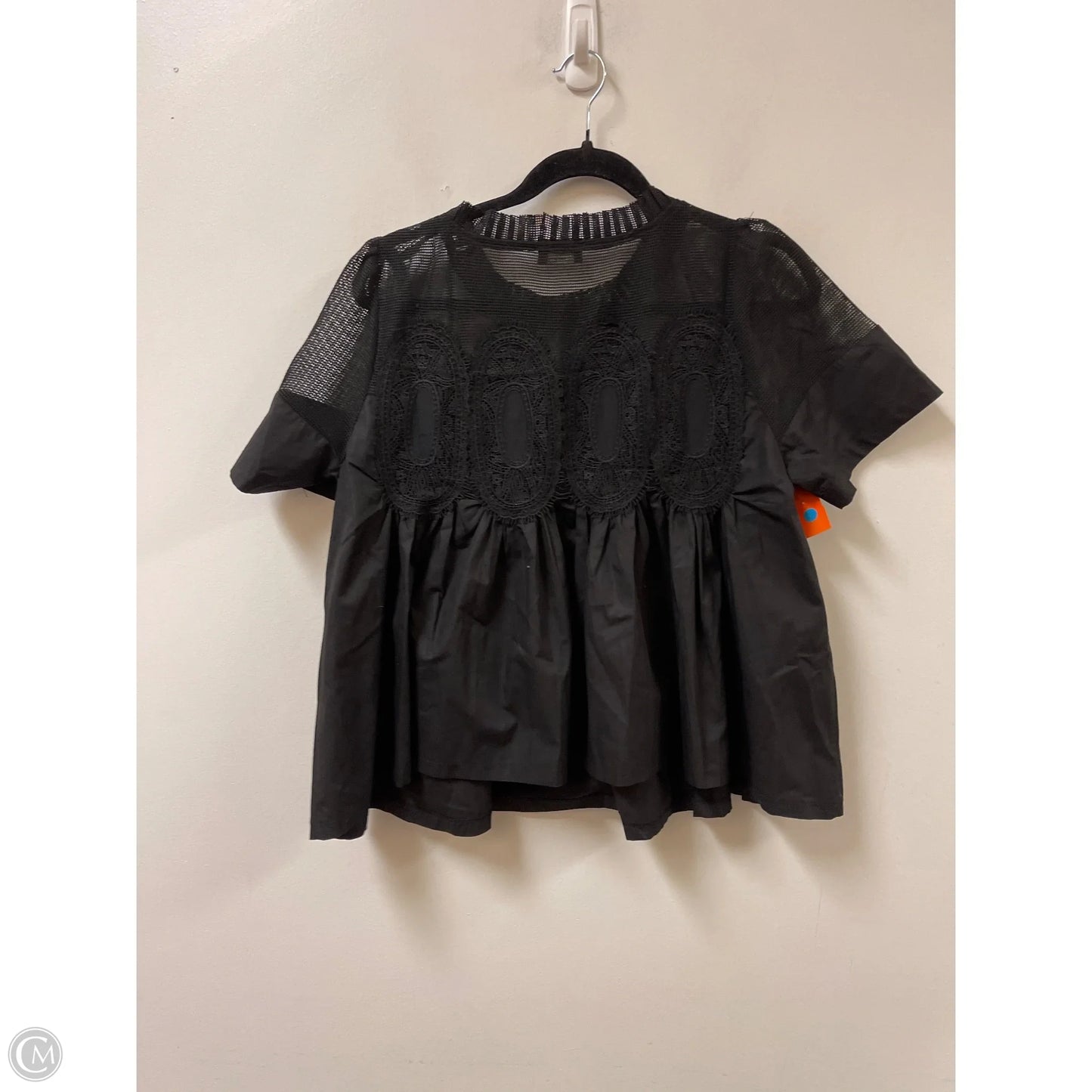 Top Short Sleeve By Fate In Black, Size: S