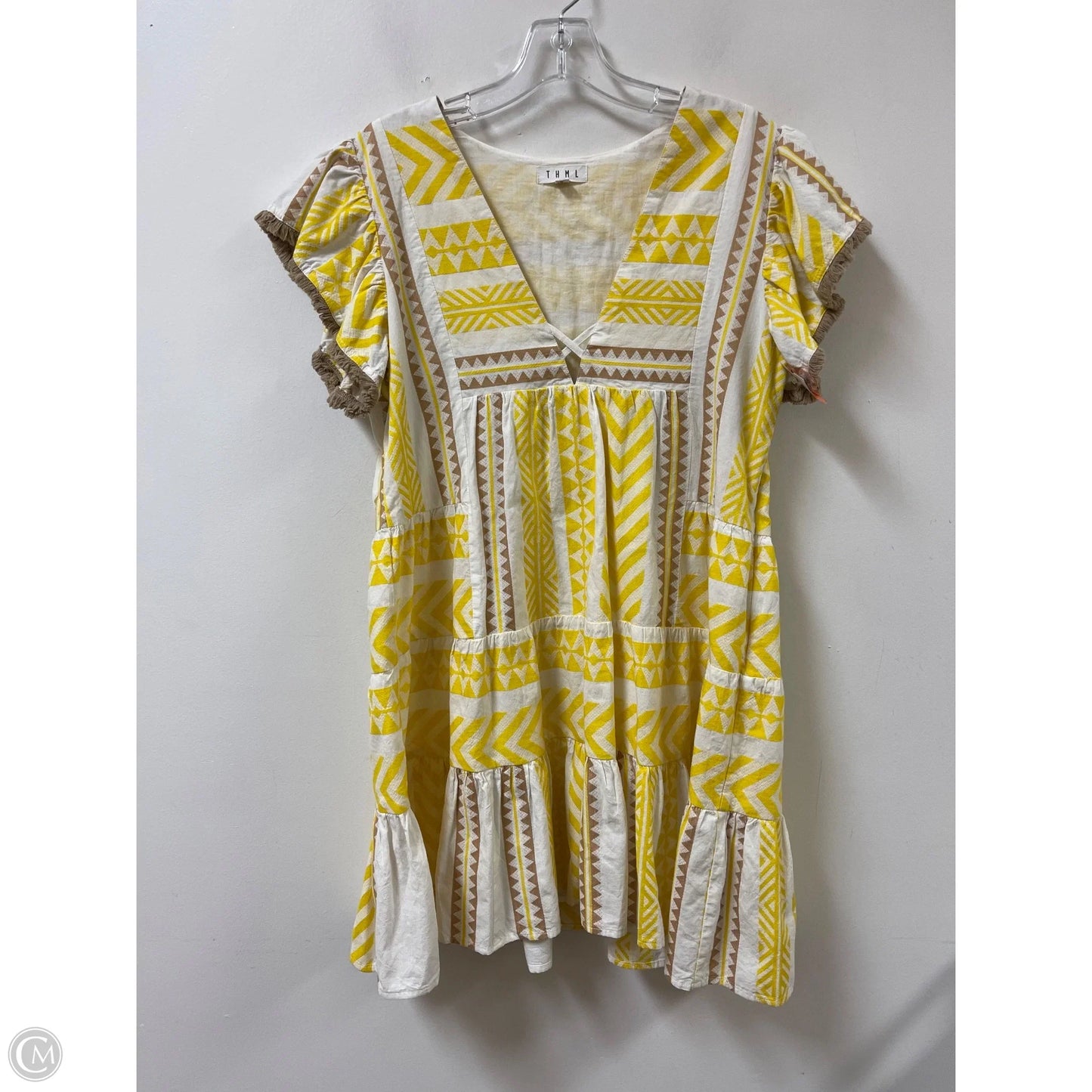 Dress Casual Short By Thml In Yellow, Size: M