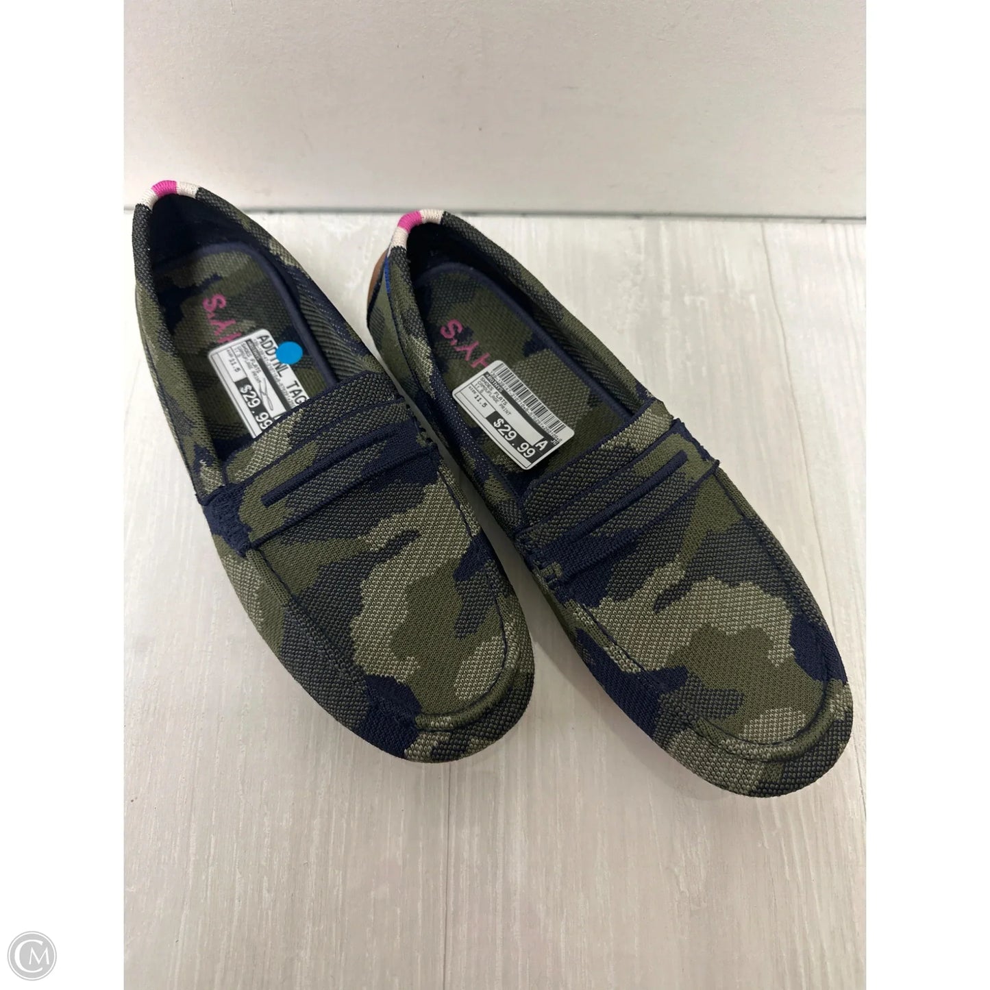 Shoes Flats By Rothys In Camouflage Print, Size: 11.5