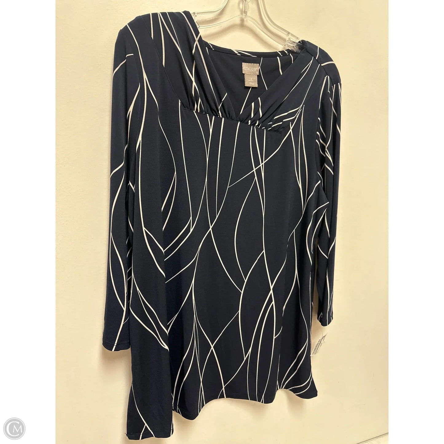 Tunic Long Sleeve By Chicos In Navy, Size: L