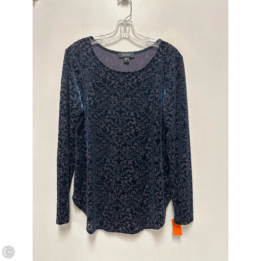 Top Long Sleeve By Karen Kane In Blue, Size: L