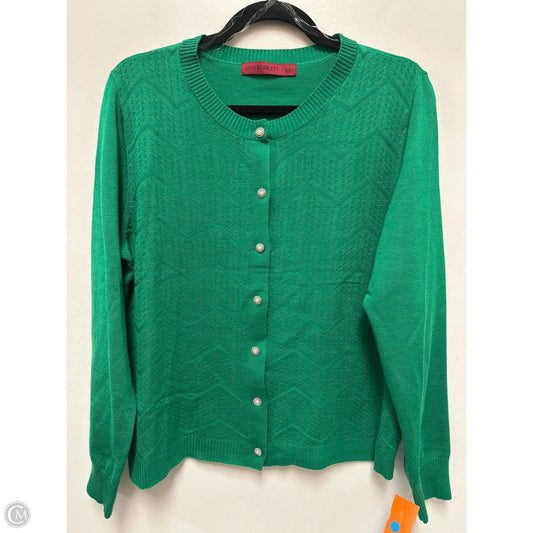 Sweater Cardigan By Love Scarlett In Green, Size: L