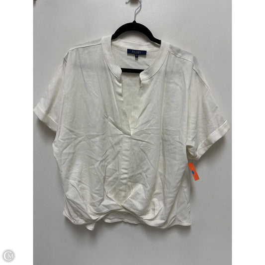 Top Short Sleeve By Rachel Roy In Cream, Size: L