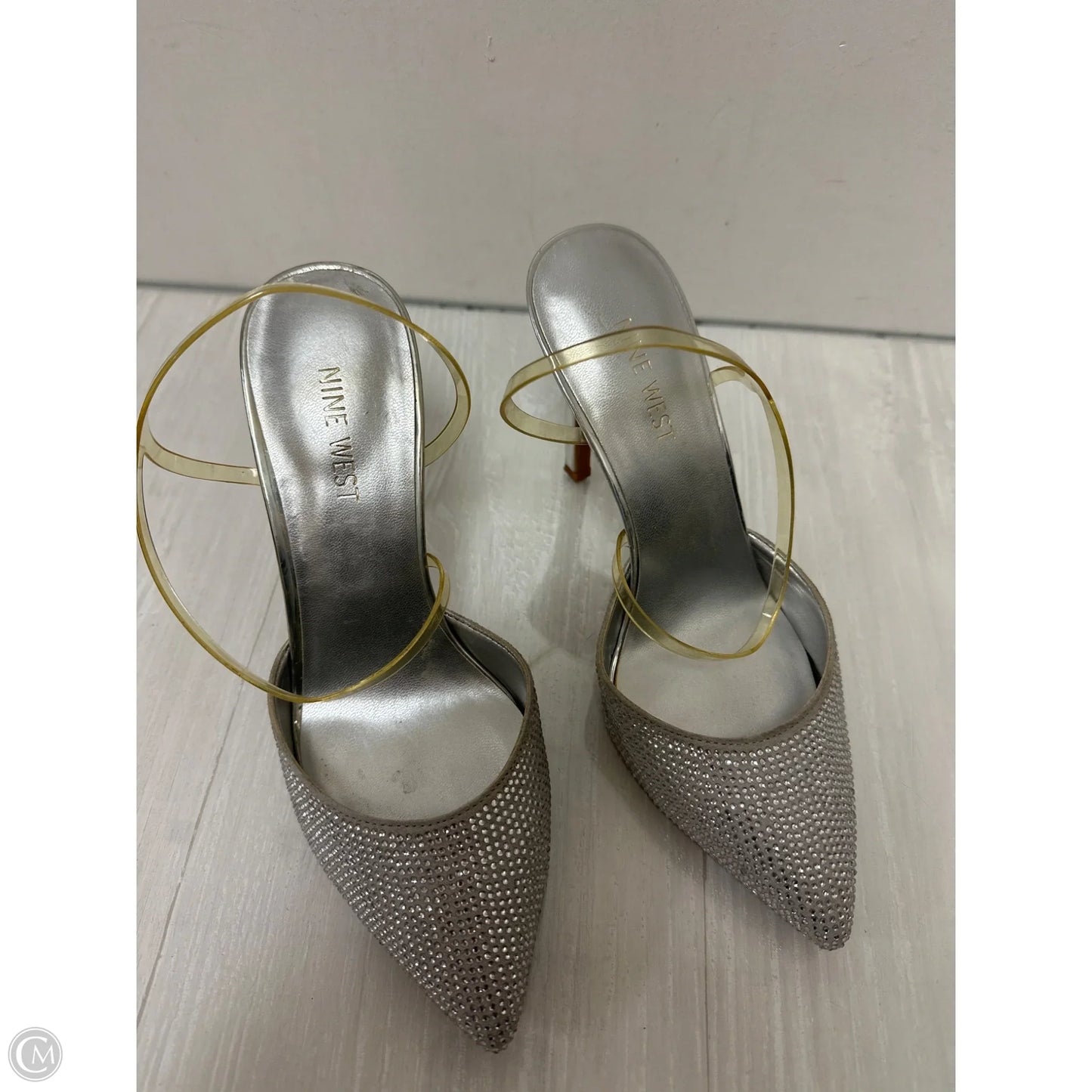 Shoes Heels Stiletto By Nine West In Silver, Size: 7