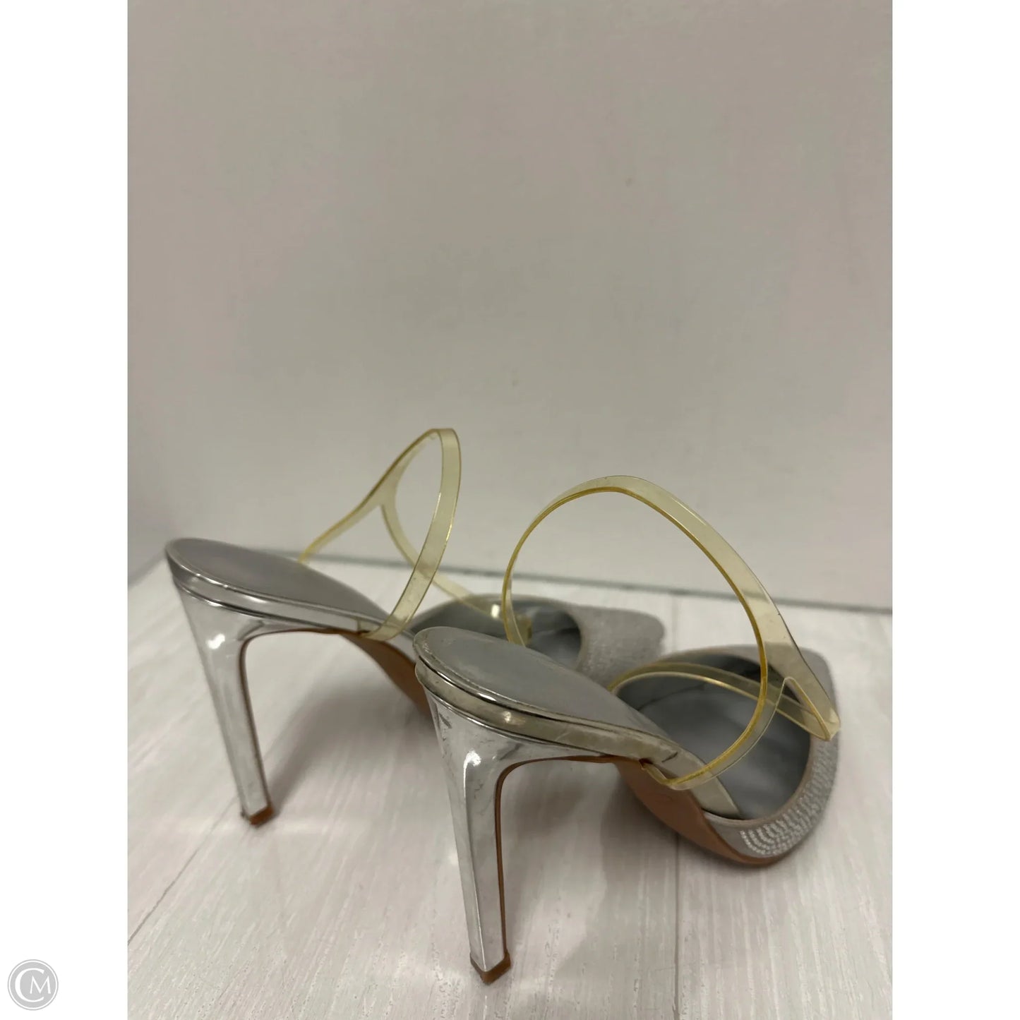 Shoes Heels Stiletto By Nine West In Silver, Size: 7