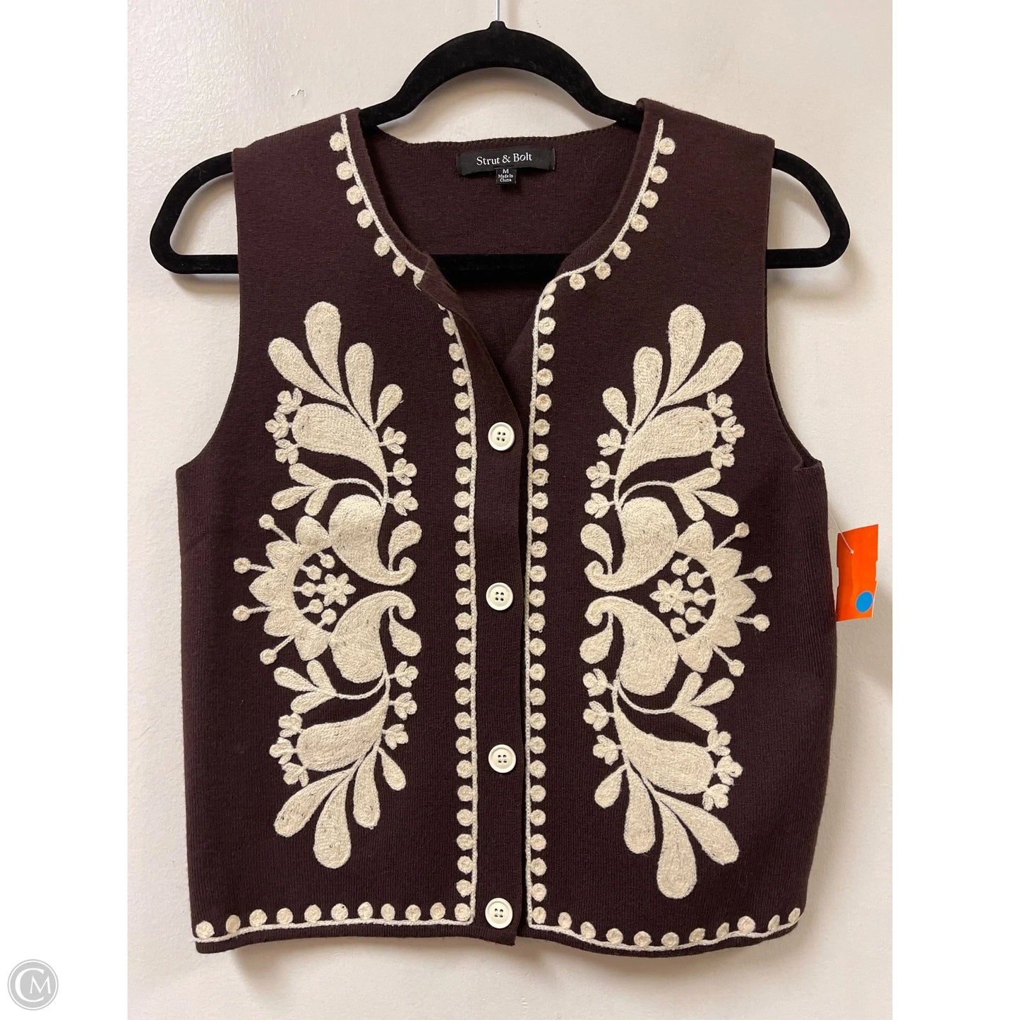 Vest Other By Strut & Bolt In Brown, Size: M