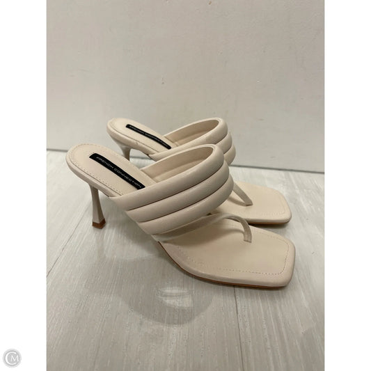 Sandals Heels Stiletto By French Connection In Cream, Size: 8