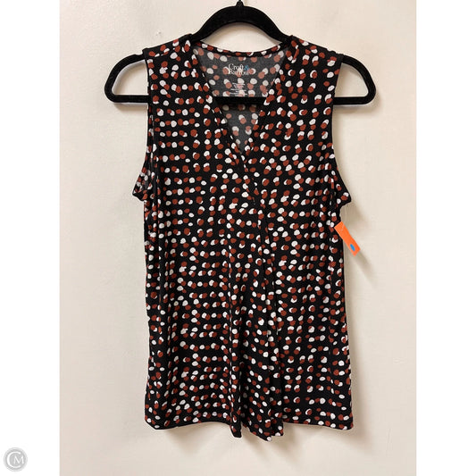 Top Sleeveless By Croft And Barrow In Polkadot Pattern, Size: S