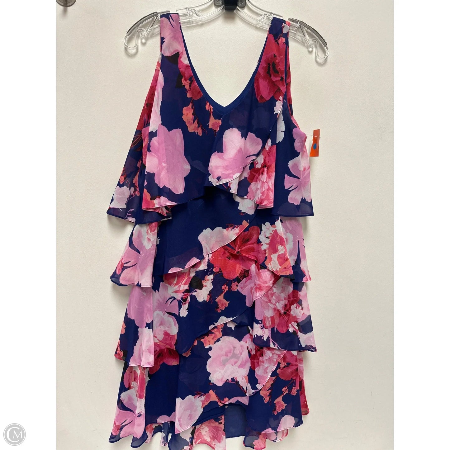 Dress Party Midi By Clothes Mentor In Floral Print, Size: L