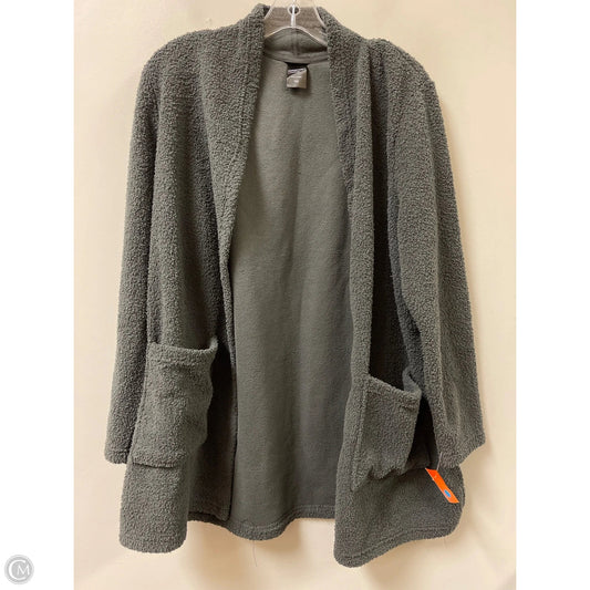 Sweater Cardigan By Cuddl Duds In Grey, Size: M