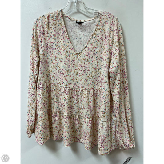 Top Long Sleeve By Torrid In Floral Print, Size: Xl