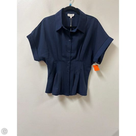 Blouse Short Sleeve By Entro In Navy, Size: M