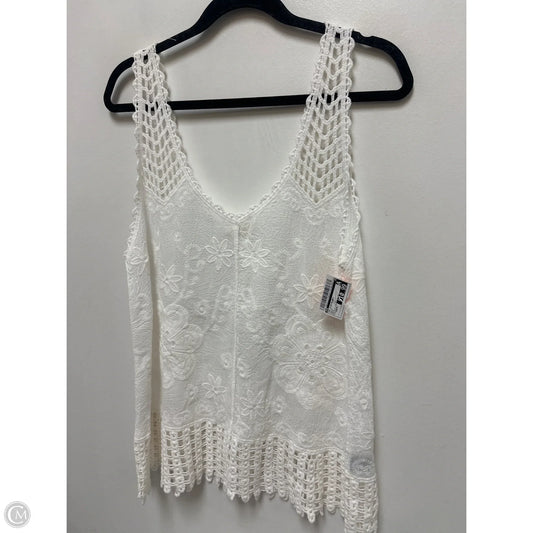 Top Sleeveless By Pol In White, Size: Osfm