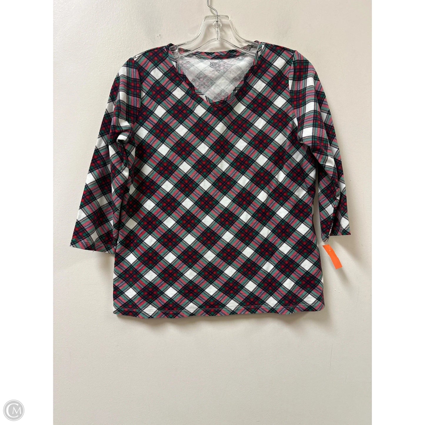 Top Long Sleeve By Kim Rogers In Red, Size: S