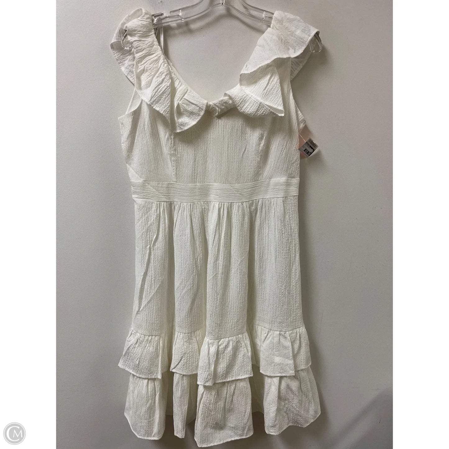 Dress Casual Midi By Calvin Klein In White, Size: M