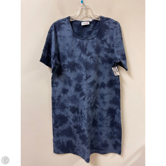 Dress Casual Midi By D&co. In Navy, Size: M