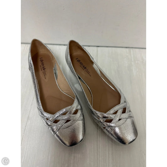 Shoes Heels Block By Life Stride In Silver, Size: 9.5