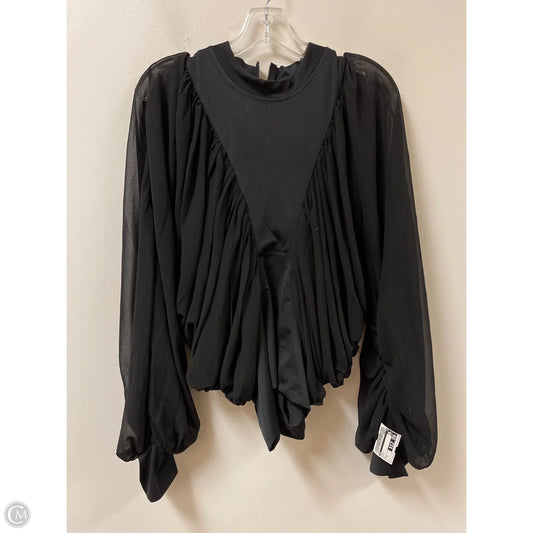 Top Long Sleeve By Pol In Black, Size: M