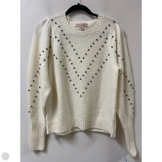 Sweater By Philosophy In Cream, Size: S