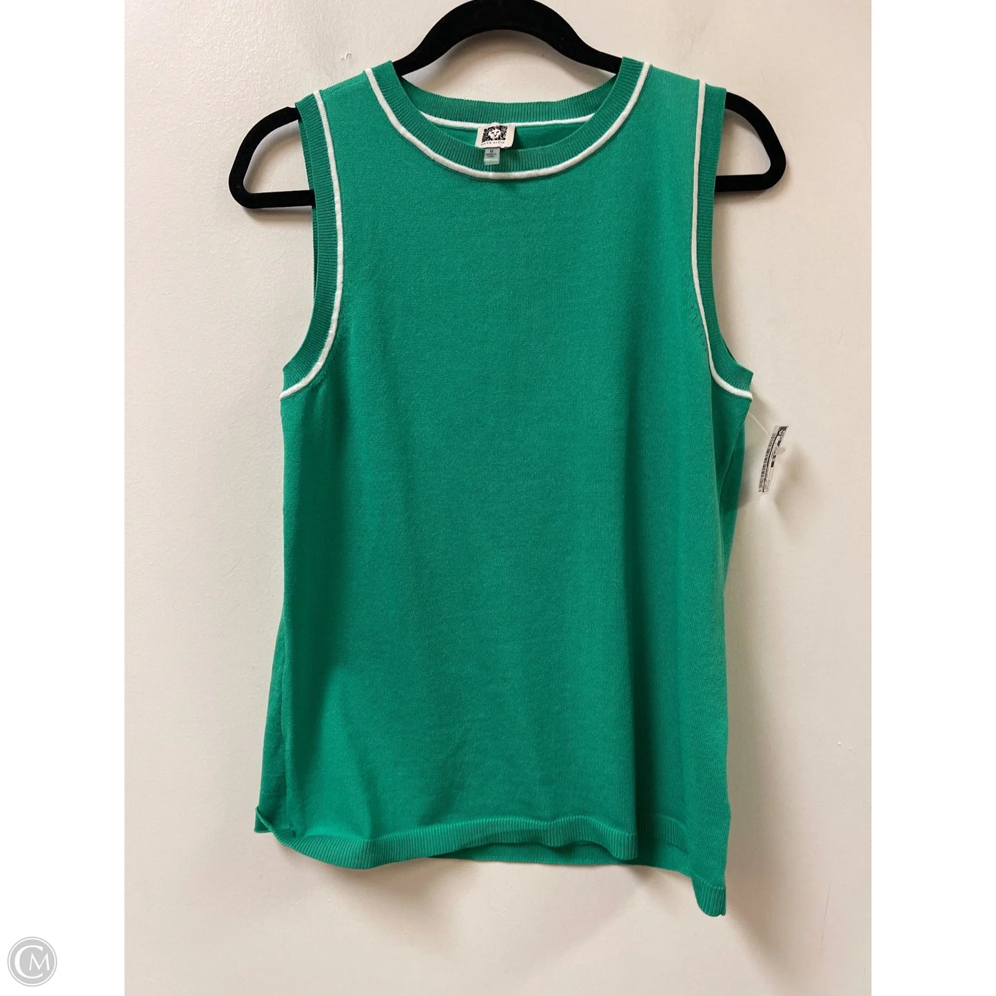 Top Sleeveless By Anne Klein In Green, Size: M