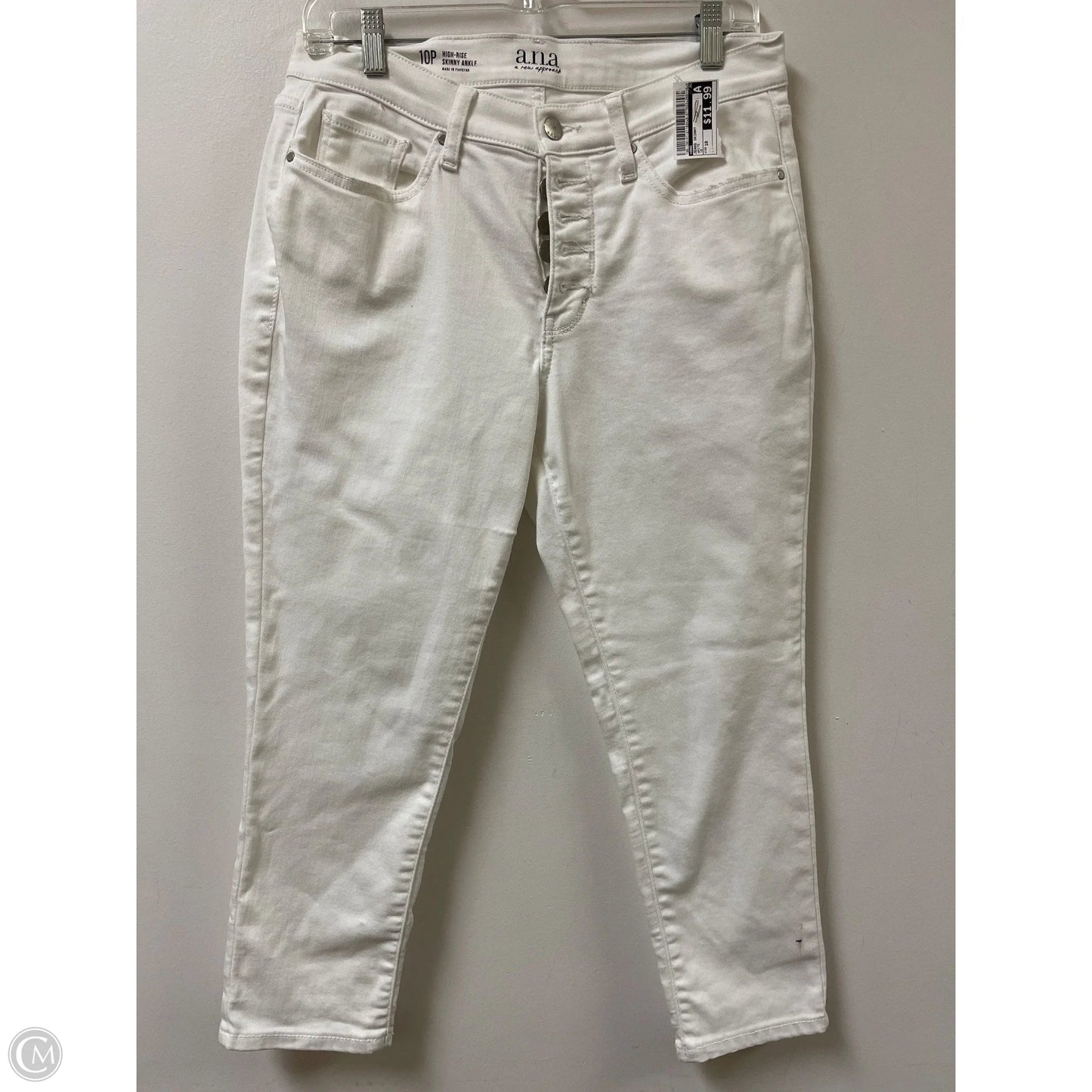 Jeans Skinny By Ana In White, Size: 10