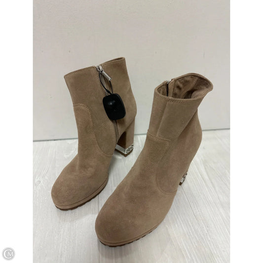 Boots Designer By Karl Lagerfeld In Cream, Size: 9.5