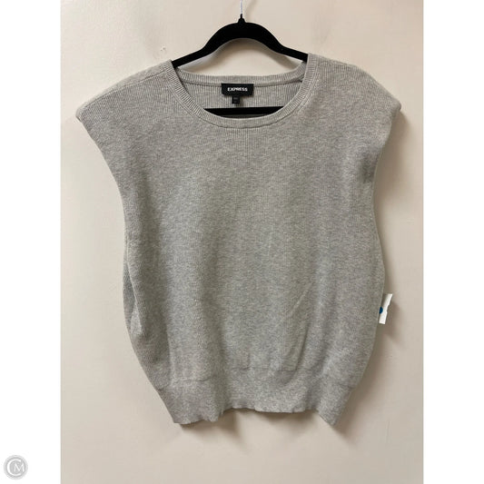 Top Sleeveless By Express In Grey, Size: L