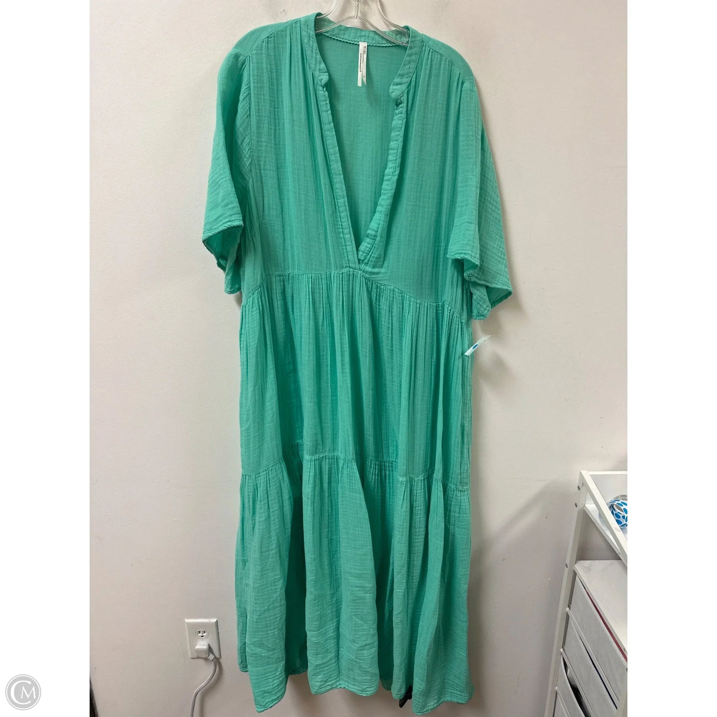 Dress Casual Maxi By Anthropologie In Green, Size: 1x