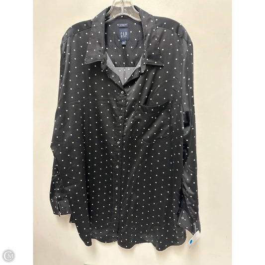 Blouse Long Sleeve By Gap In Black, Size: 1x