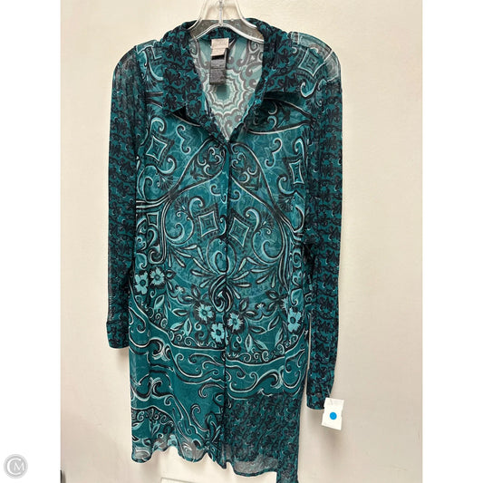 Tunic Long Sleeve By Chicos In Green, Size: 1x