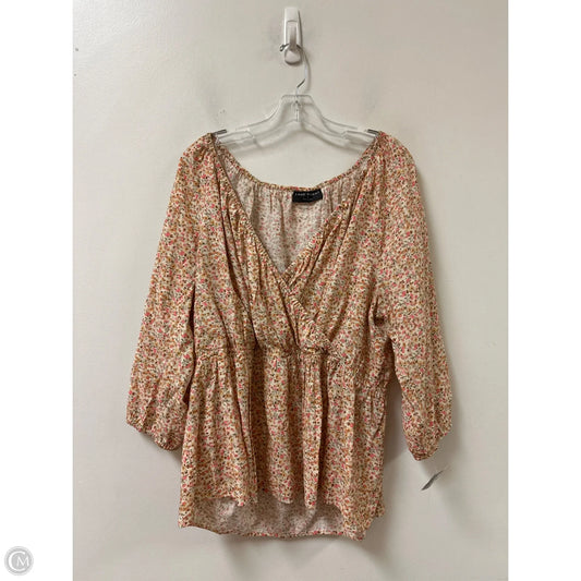 Top Long Sleeve By Lane Bryant In Floral Print, Size: 2x
