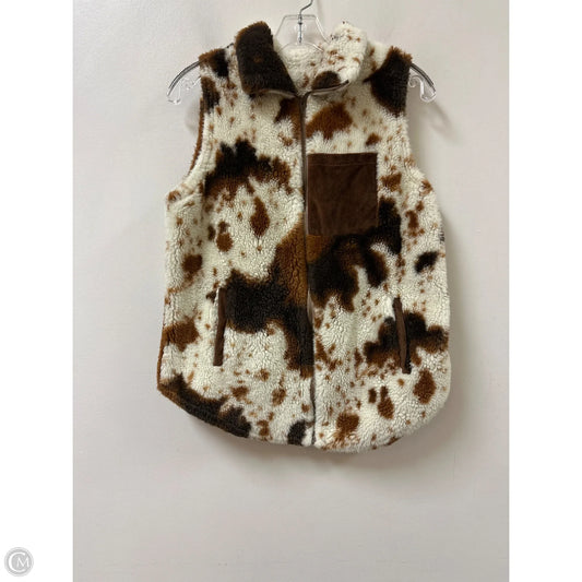 Vest Faux Fur & Sherpa By Clothes Mentor In Animal Print, Size: S