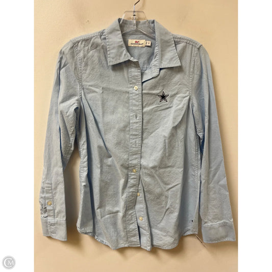 Blouse Long Sleeve By Vineyard Vines In Blue, Size: Xs