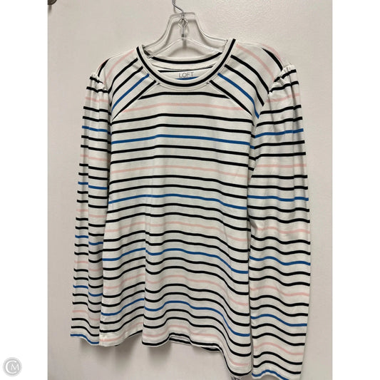 Top Long Sleeve By Loft In Striped Pattern, Size: Xl