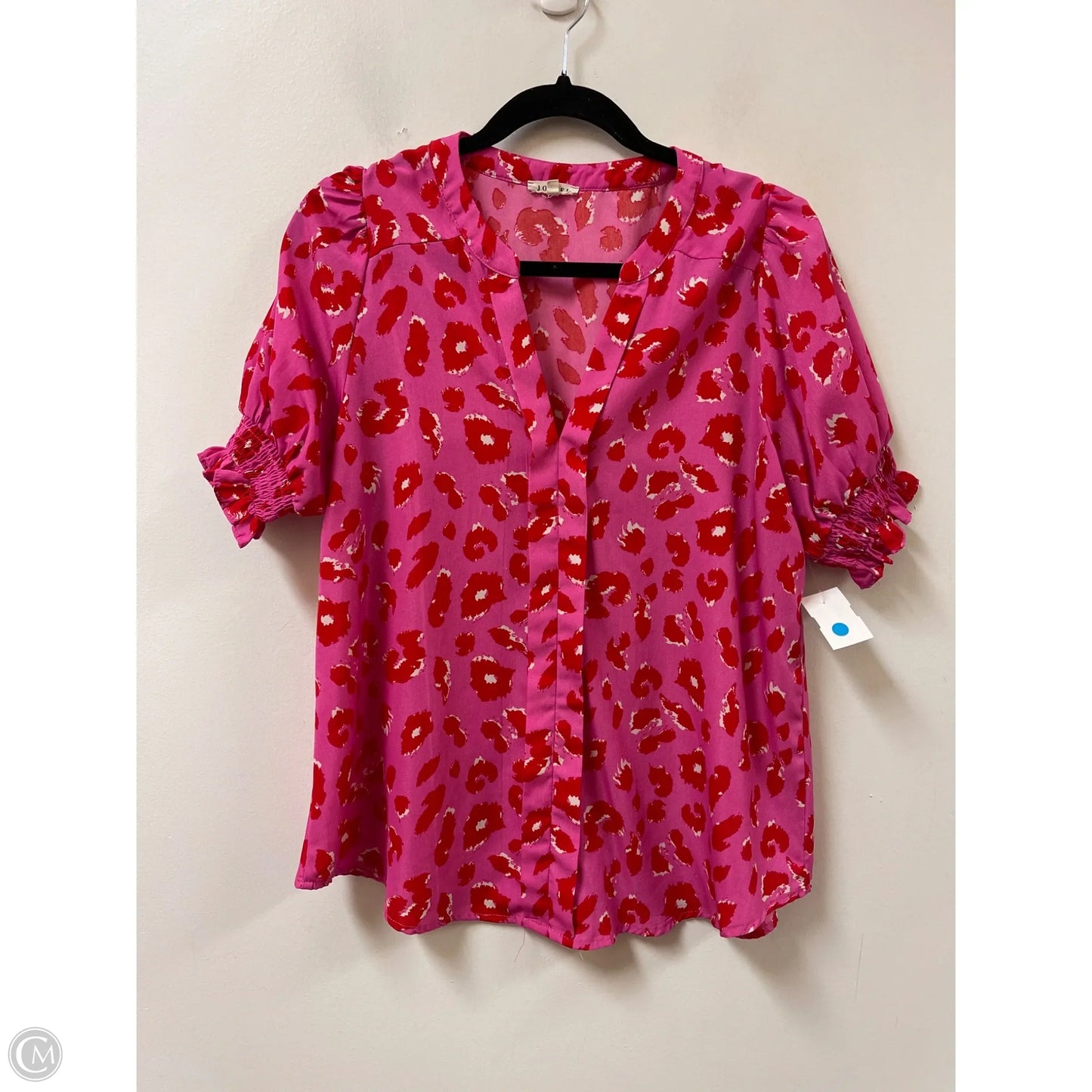 Top Short Sleeve By Jodifl In Animal Print, Size: S