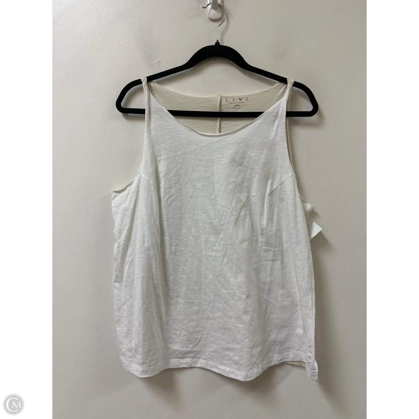 Top Sleeveless By Livi Active In White, Size: Xl