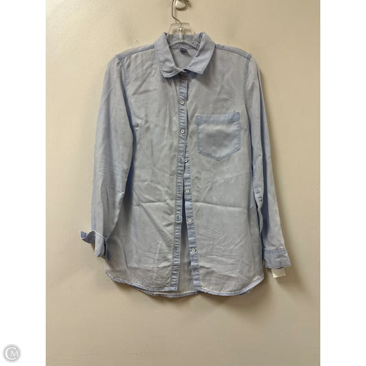 Blouse Long Sleeve By Old Navy In Blue, Size: S