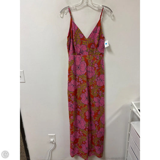 Jumpsuit By Dee Elly In Orange & Pink, Size: M