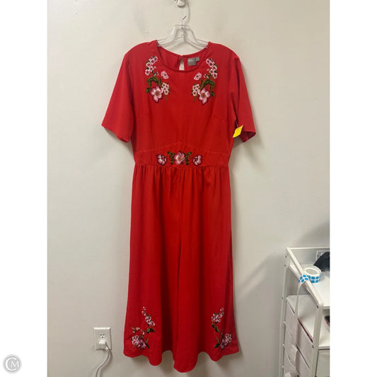Jumpsuit By Asos In Red, Size: L