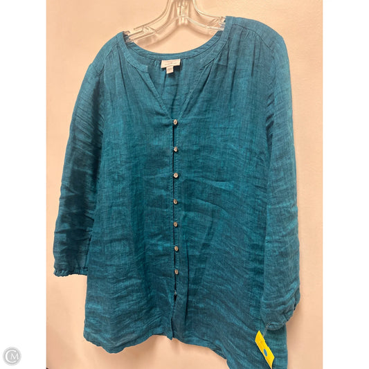 Tunic Long Sleeve By Pure Jill In Blue, Size: L