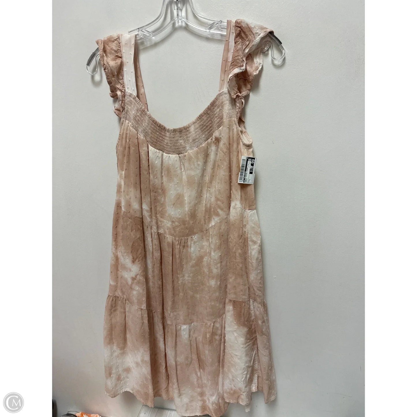 Dress Casual Short By By The River In Peach, Size: L