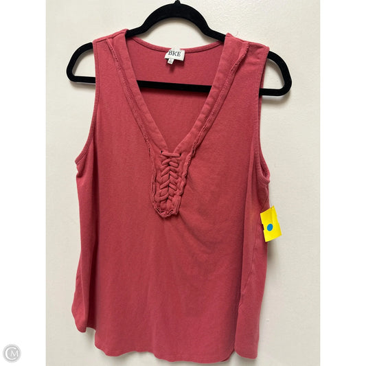 Top Sleeveless By Bke In Pink, Size: L