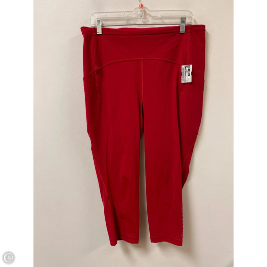 Athletic Leggings By Lululemon In Red, Size: 14